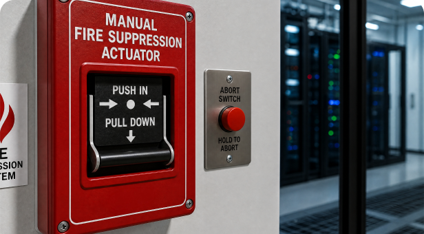 Manual release and abort stations